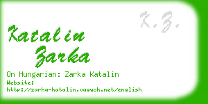 katalin zarka business card